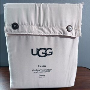 UGG Haven Queen Sheet Set with Cooling Technology | Stone Gray | NWT